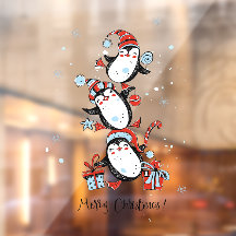 Frohe Weihnachts Tanzpinguine Snowflakes