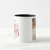 Frohe Weihnachts-Tasse, Custom Foto & Name Tasse (Zentrum)