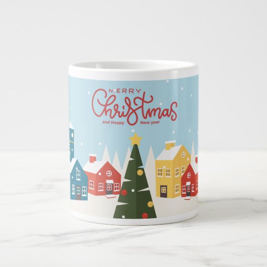 Frohe Weihnachts-Tasse | Feiertag Jumbo-Tasse (Vorderseite)