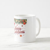 Frohe Weihnachts-Tasse - Feiertage-Cheer Kaffeetasse (VorderseiteRechts)