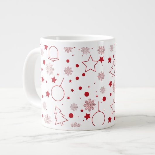 Frohe Weihnachts-Tasse Jumbo-Tasse (Vorderseite Links)