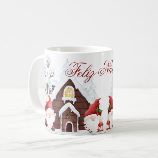 Frohe Weihnachts-Tasse Kaffeetasse (Vorderseite Links)