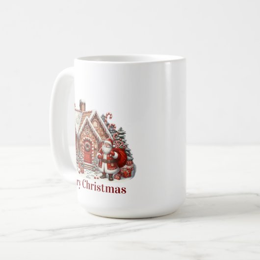 Frohe Weihnachts-Tasse Kaffeetasse (Vorderseite Links)