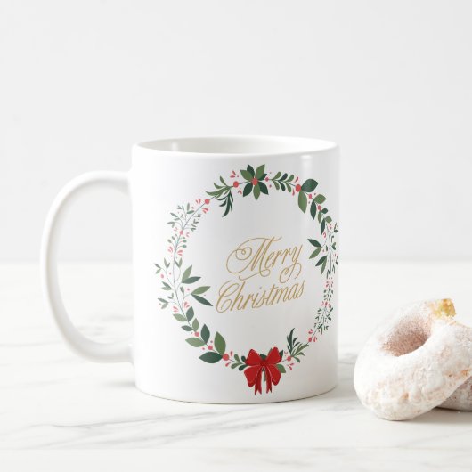 Frohe Weihnachts-Tasse Kaffeetasse (Mit Donut)