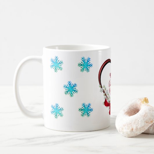 Frohe Weihnachts-Tasse Kaffeetasse (Mit Donut)