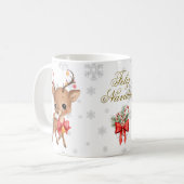Frohe Weihnachts-Tasse Kaffeetasse (Vorderseite Links)