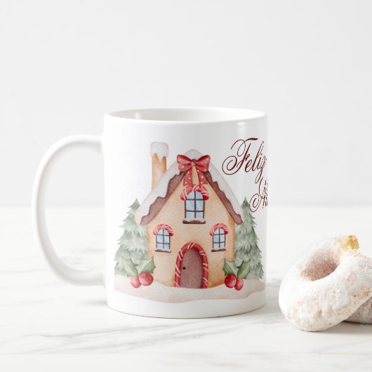 Frohe Weihnachts-Tasse Kaffeetasse (Mit Donut)