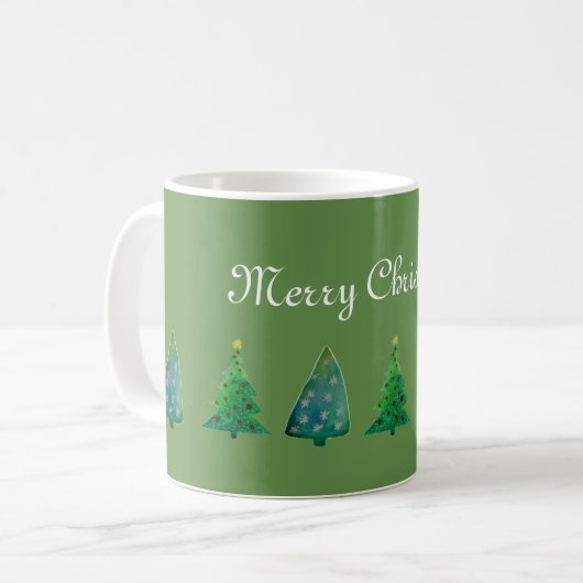 Frohe Weihnachts-Tasse Kaffeetasse (Vorderseite Links)