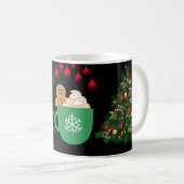 Frohe Weihnachts-Tasse mit Lebkuchen, heißer Kakao Kaffeetasse (VorderseiteRechts)