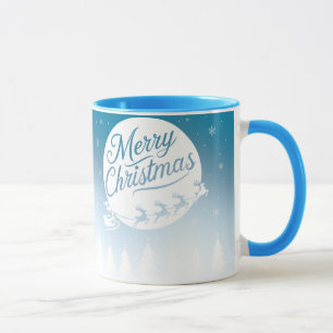 Frohe Weihnachts-Tasse mit Rentier und Schnee Tasse