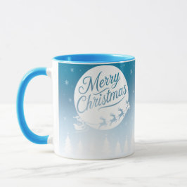 Frohe Weihnachts-Tasse mit Rentier und Schnee Tasse