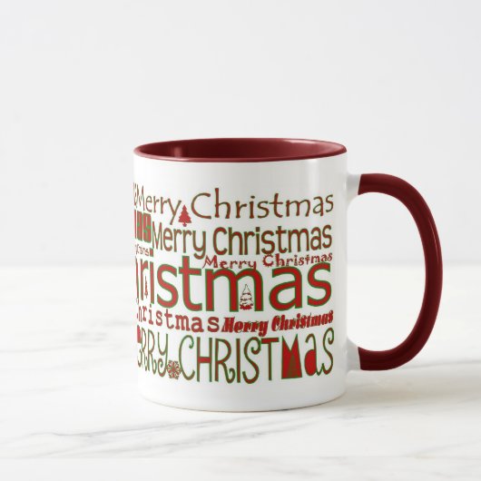 Frohe Weihnachts-Tasse - Red Ringer Tasse (Rechts)