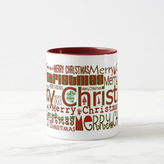Frohe Weihnachts-Tasse - Red Ringer Tasse (Zentrum)