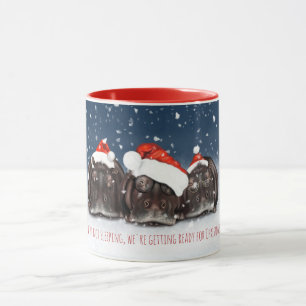 Frohe Weihnachts-Tasse - Sleepy Hippos Tasse