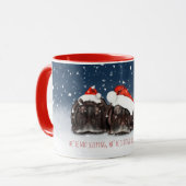 Frohe Weihnachts-Tasse - Sleepy Hippos Tasse (Vorderseite Links)