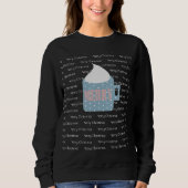 Frohe Weihnachts-Tasse Snowflake Winter Sweatshirt (Vorderseite)