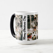 Frohe Weihnachts-Tasse Verwandlungstasse (Vorderseite Links)