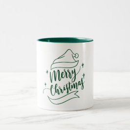 Frohe Weihnachts-Tasse Zweifarbige Tasse
