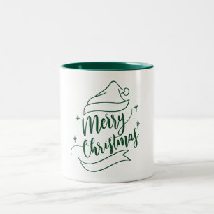 Frohe Weihnachts-Tasse Zweifarbige Tasse