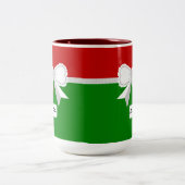 Frohe Weihnachts-Tasse Zweifarbige Tasse (Mittel)