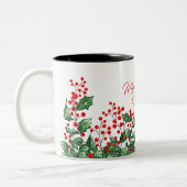 Frohe Weihnachts-Tasse Zweifarbige Tasse (Links)