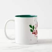 Frohe Weihnachts-Tasse Zweifarbige Tasse (Links)