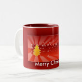 Frohe Weihnachts-Tasse Zweifarbige Tasse (Vorderseite Links)