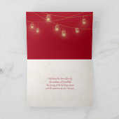 Frohe Weihnachts-Teddybär mit Glühbirne Karte (Innenseite)