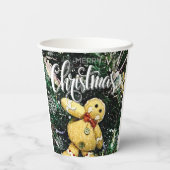 Frohe Weihnachts-Teller Pappbecher (Rückseite)