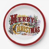 Frohe Weihnachts-Teller Pappteller (Vorderseite)