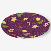 Frohe Weihnachts-Teller Pappteller (Schrägansicht)