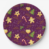 Frohe Weihnachts-Teller Pappteller (Vorderseite)