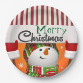 Frohe Weihnachts-Teller Pappteller (Vorderseite)