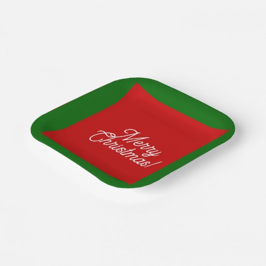 Frohe Weihnachts-Teller Pappteller (Gewinkelt)