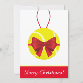 Frohe Weihnachts-Tennis-Ball-Geschenke & Red Bow U Feiertagskarte