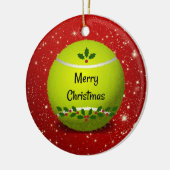 Frohe Weihnachts-Tennis-Ball Keramik Ornament (Links)