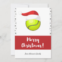Frohe Weihnachts-Tennis-Ball & Weihnachtsmannmütze