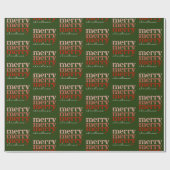 Frohe Weihnachts Text Gruß Red & Green Muster Geschenkpapier (Flach)