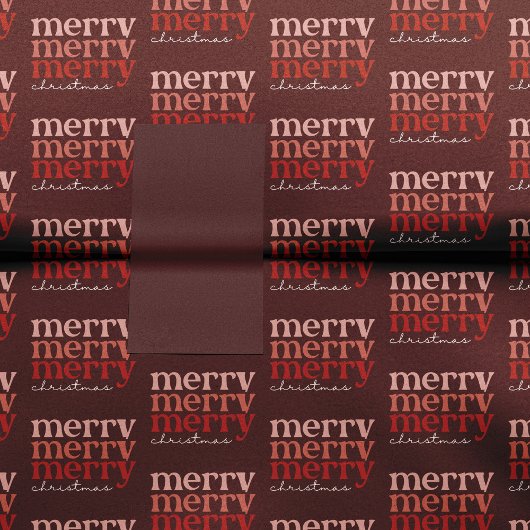 Frohe Weihnachts Text Gruß rotes Muster Seidenpapier