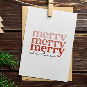 Frohe Weihnachts Text grüßen und weiß Feiertagskarte