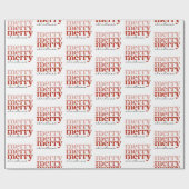 Frohe Weihnachts Text grüßen und weiß Geschenkpapier (Flach)