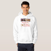 Frohe Weihnachts-Text-Muster Design: Festive Kunst Hoodie (Vorne ganz)