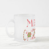 Frohe Weihnachts-Text-Muster Design: Festive Kunst Mattglastasse (Links)