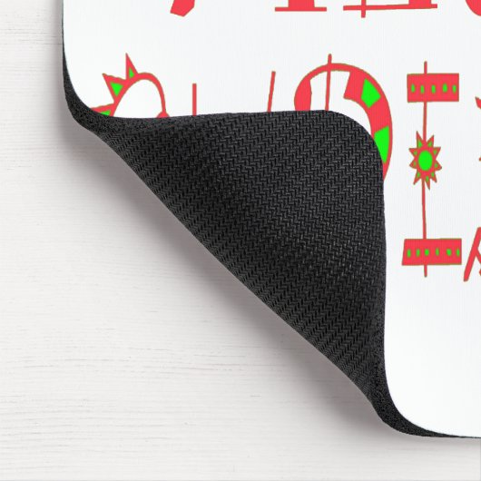 Frohe Weihnachts-Text-Muster Design: Festive Kunst Mousepad (Ecke)