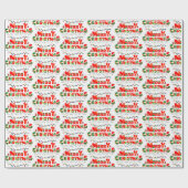 Frohe Weihnachts-Text-Muster Geschenkpapier (Flach)