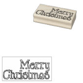 Frohe Weihnachts Text Rubber Art Briefmarke Gummistempel (Stempel)