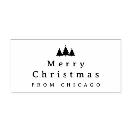 Frohe Weihnachts-Text-Selbst-Inking Gummi-Briefmar Permastempel