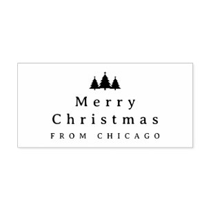 Frohe Weihnachts-Text-Selbst-Inking Gummi-Briefmar Permastempel