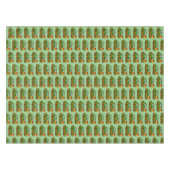 Frohe Weihnachts-Text Typografie mit Glocken Tischdecke (Vorderseite (Horizontal))