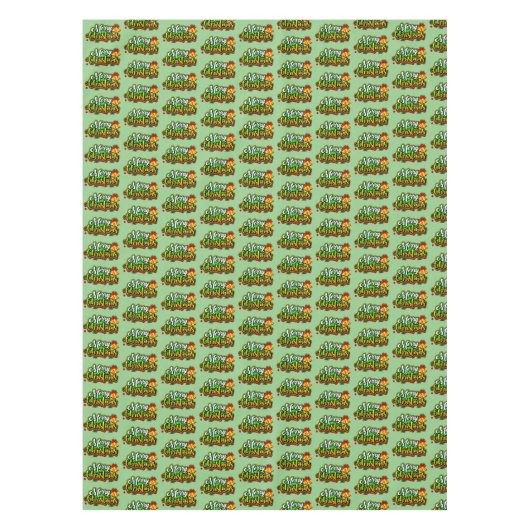 Frohe Weihnachts-Text Typografie mit Glocken Tischdecke (Vorderseite)